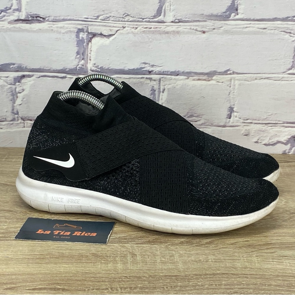 Nike Free Run flyknit black mesh stretch sneakers